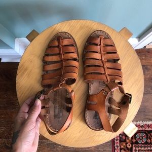Vintage Banana Republic Safari leather sandals